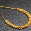 Natural Yellow Sapphire Faceted Roundel Beads Strand 2 Inches and Size 2.5mm approx.